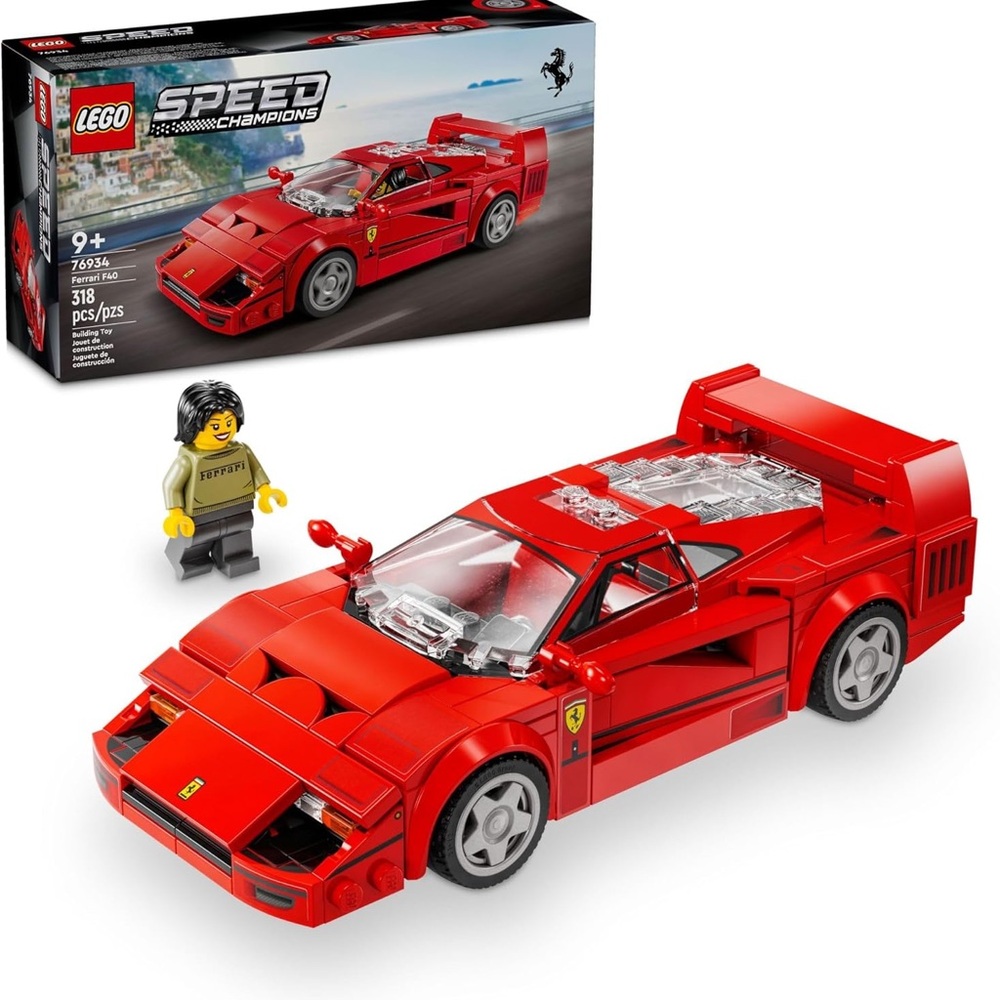 New! LEGO Speed Champions Ferrari F40 in Vibrant Gorgeous Red